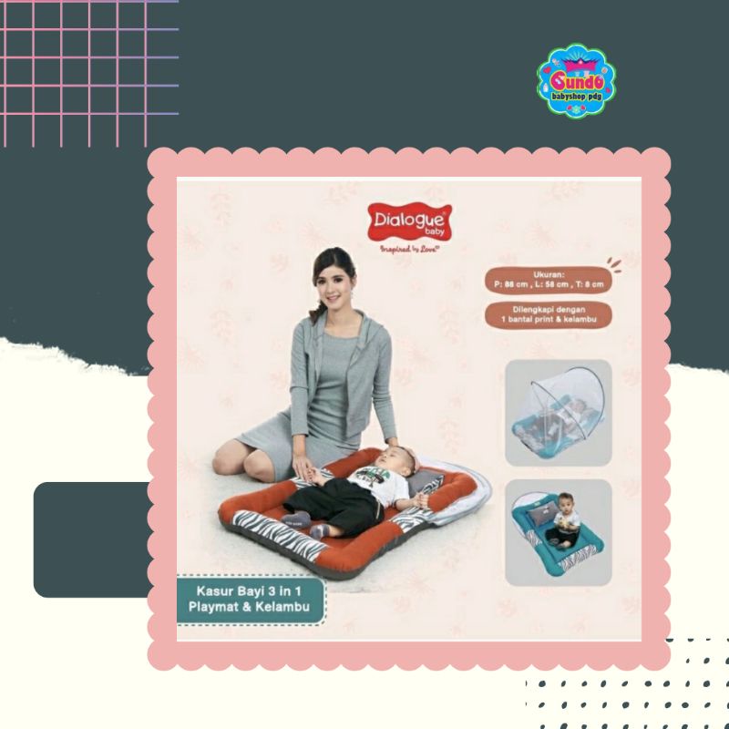 Kasur Bayi Dialogue Baby Playmat 3in1