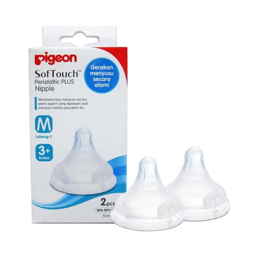 Pigeon Soft Touch Peristaltic Plus Nipple size M 2pcs Dot Bayi Pigeon