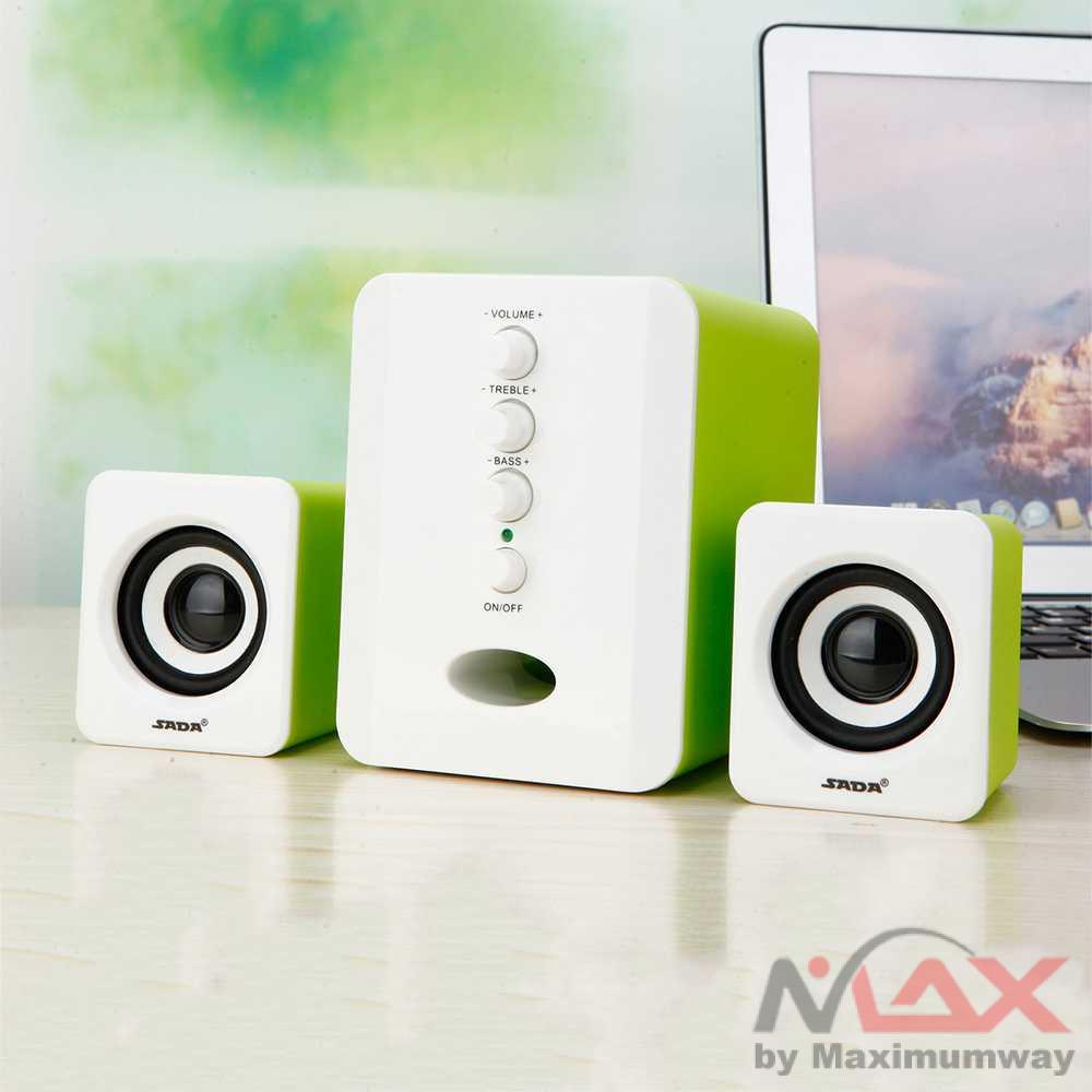 SADA D-202 Speaker Stereo 2.1 with Subwoofer &amp; USB Power Warna Hitam