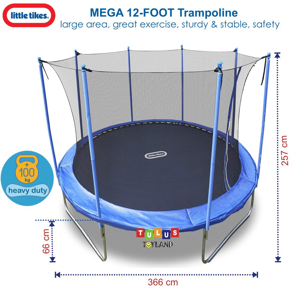 Trampolin Little Tikes Mega 10 Ft 12 Foot 15 Trampoline Net Jaring besar Mainan olahraga bounce anak
