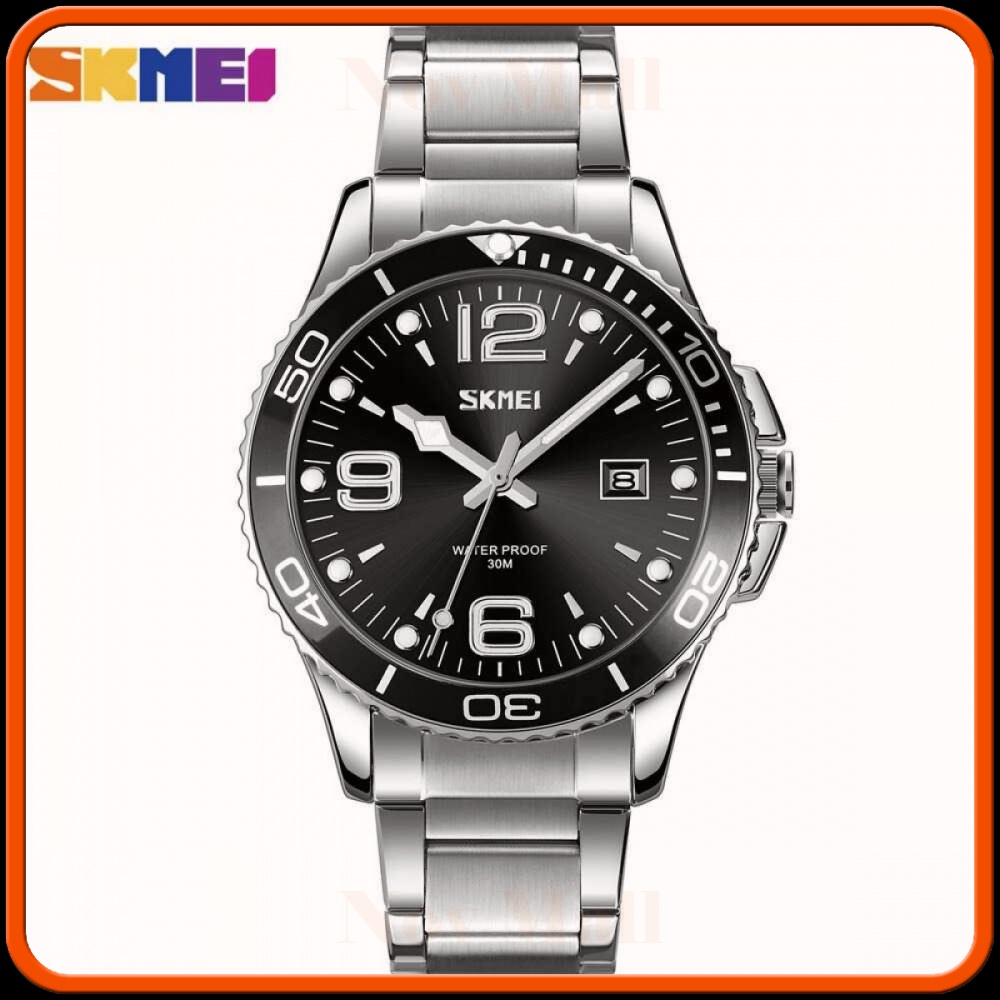 SKMEI Jam Tangan Analog Pria Strap Stainless Steel - 9278