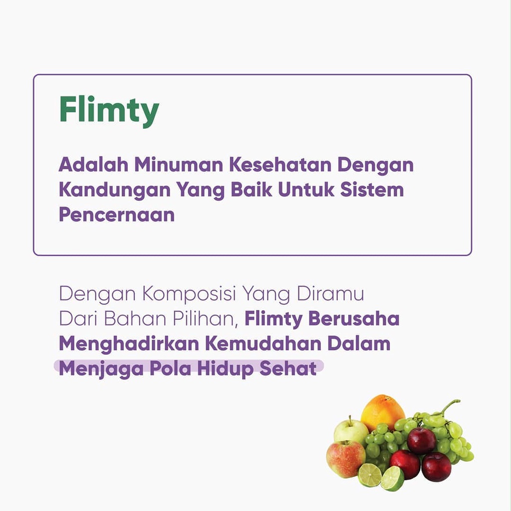FLIMTY Fiber Minuman Pelangsing Detox Antioksidan - Sachet