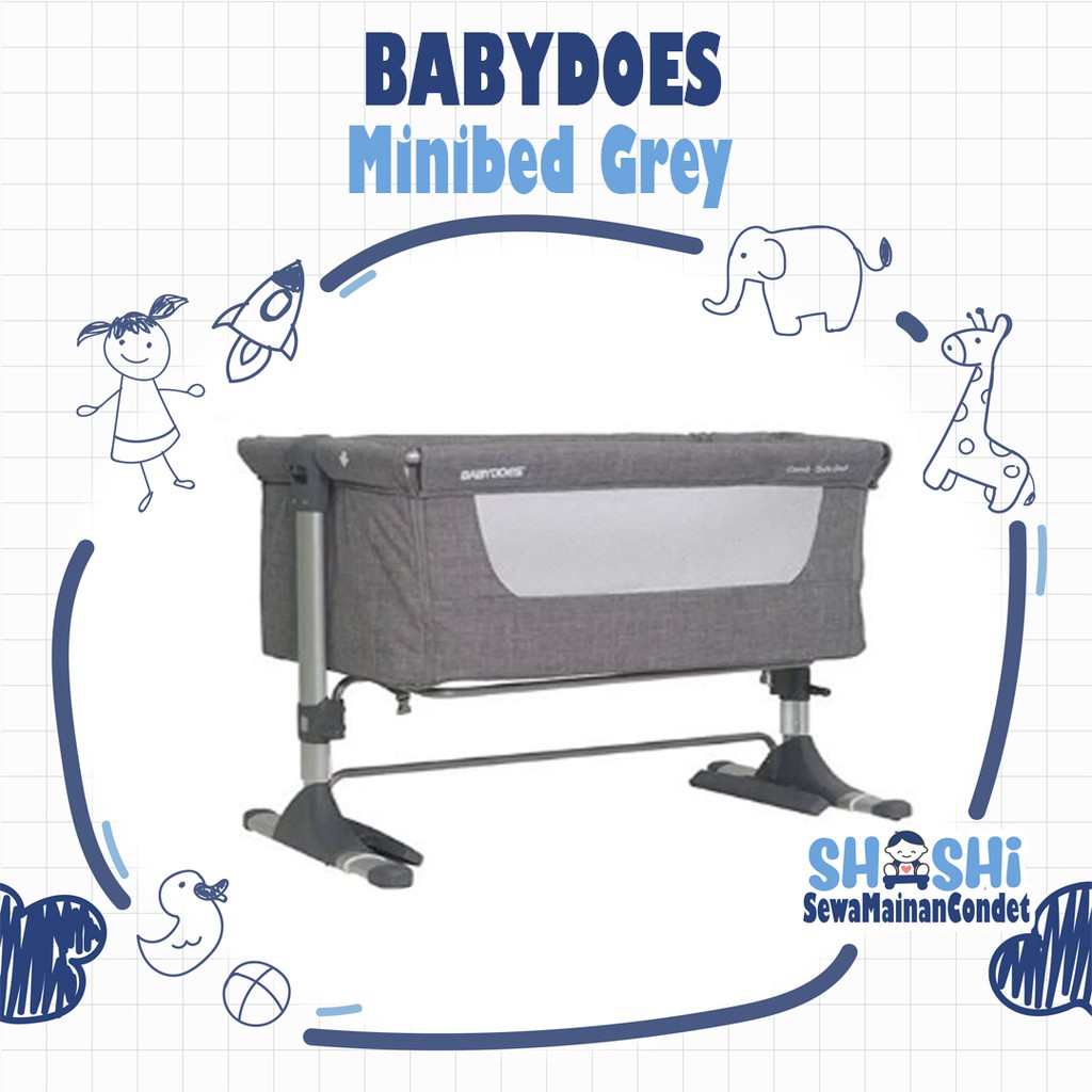 Sewa BabyDoes Minibed Grey