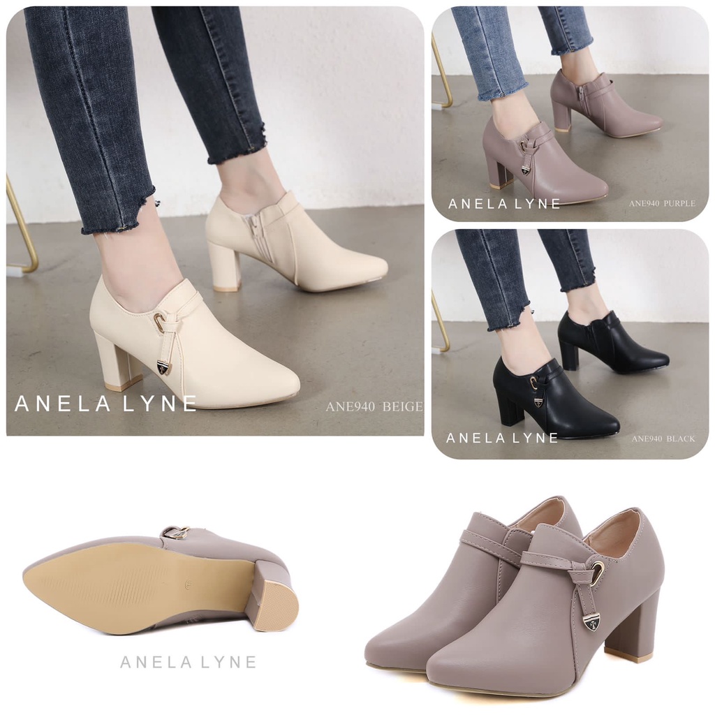 ANELA LYNE ALEXSA BOOTS HEEL SHOES ANE940 ORIGINAL