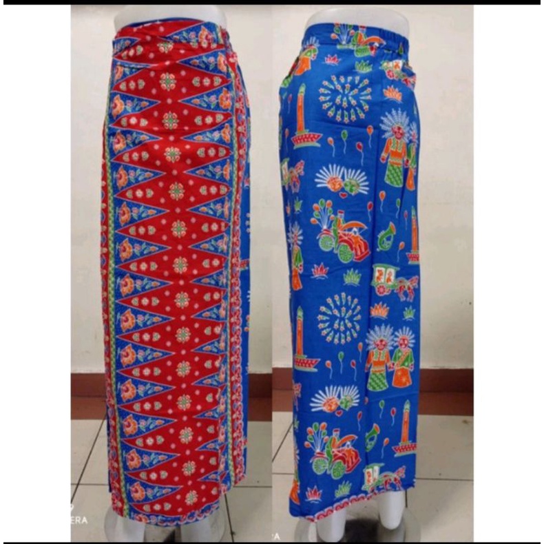Rok betawi / rok batik pucuk rebung halus motif ondel2