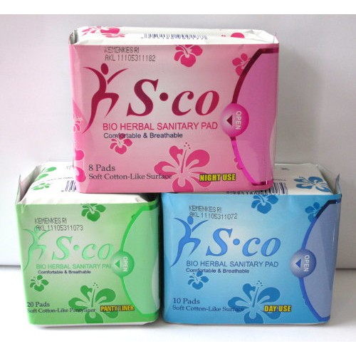 Sco Pantyliner - Pembalut Herbal S.co Hijau - S co Bukan Avail