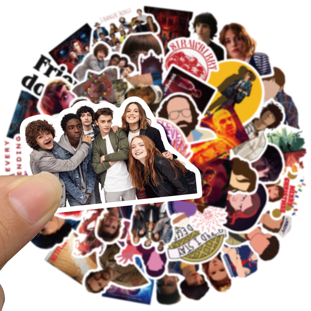50pcs Stiker Graffiti Stranger Things 4 Hellfire Club Tahan Air Untuk Laptop Skateboard Gitar