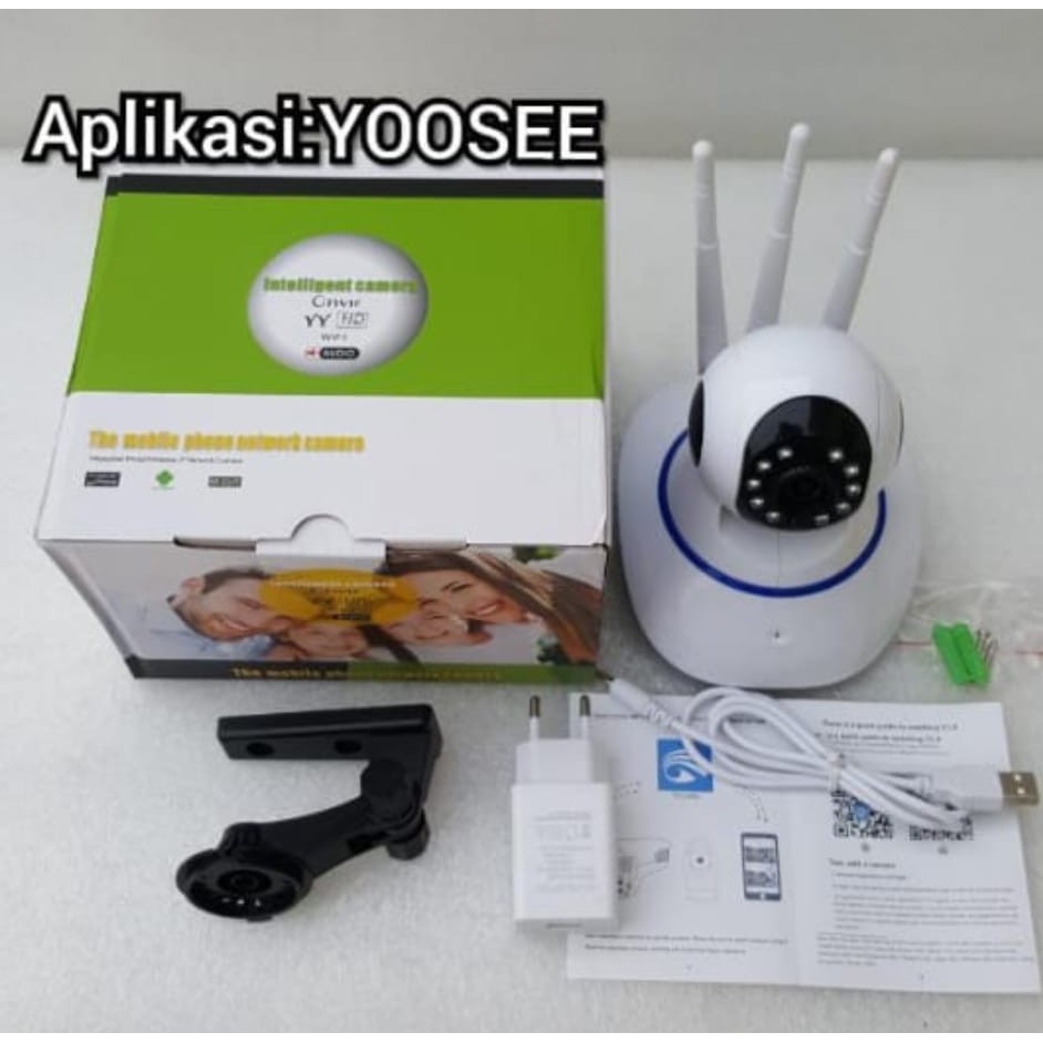 IP Cam Kamera Pengintai Cctv Wireles Wifi 3 Antena Camera Night Vision