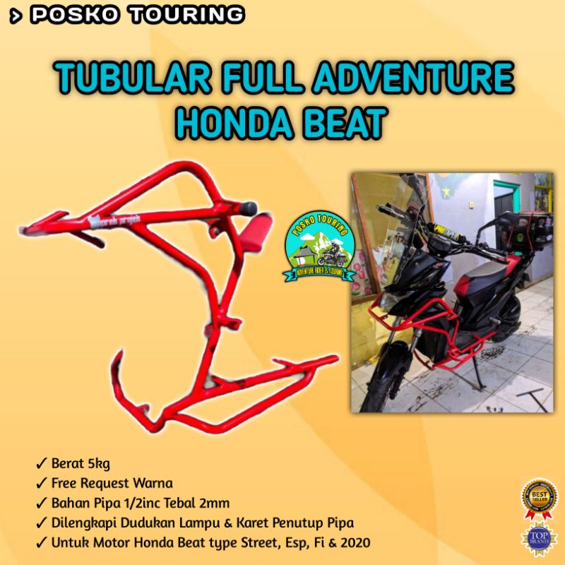 Tubular Full Honda Beat Street, Beat Esp, Beat Fi & Beat 2020