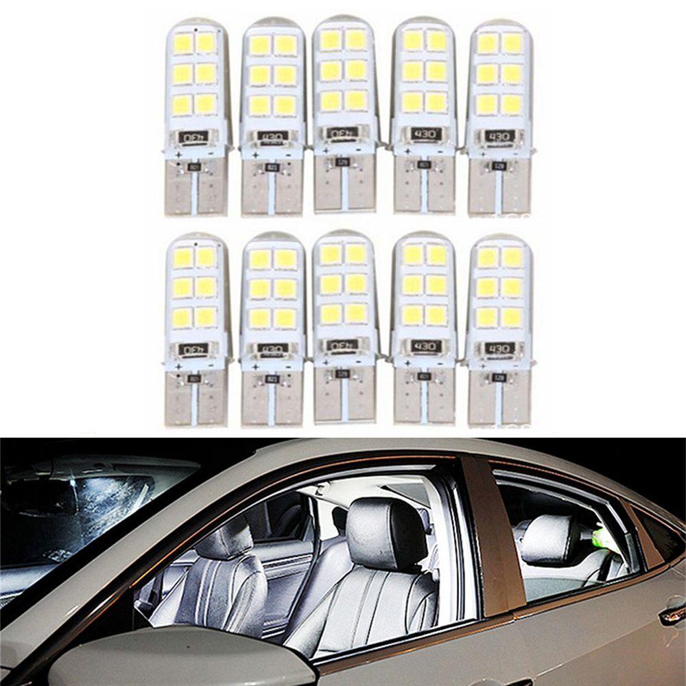 Populer 10 Pcs Lampu Plat Lampu Silikon 10 Pcs 12 V COB LED Bolam Peta Kubah