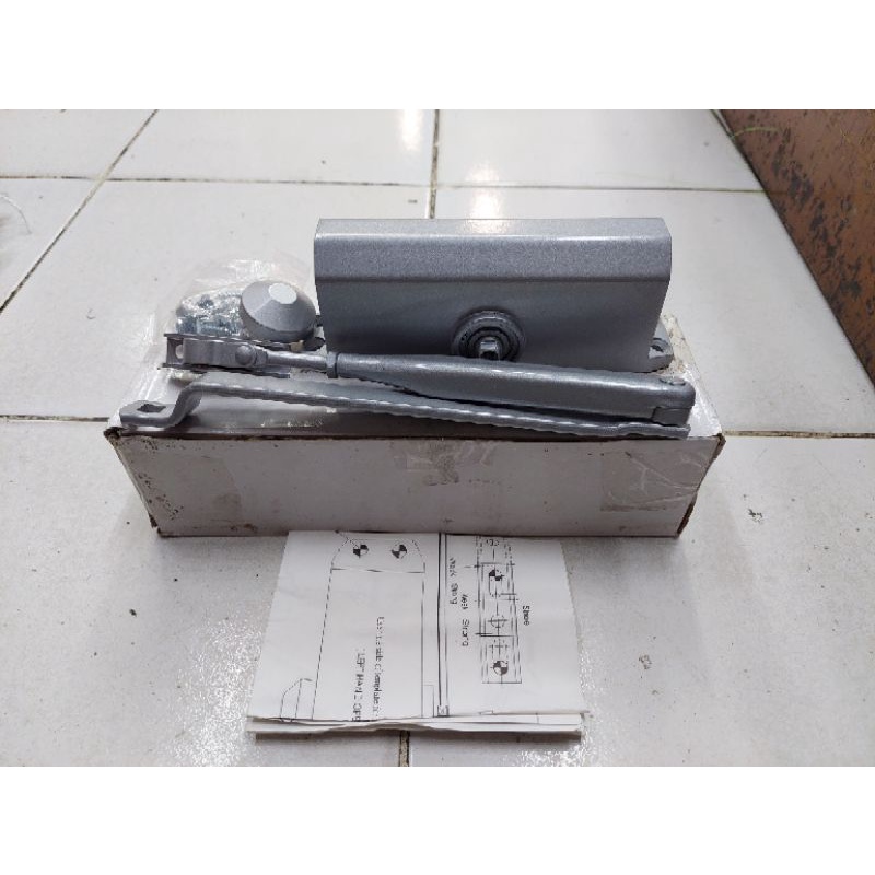 door closer griff 78 nho silver penahan pintu otomatis kayu alumunium