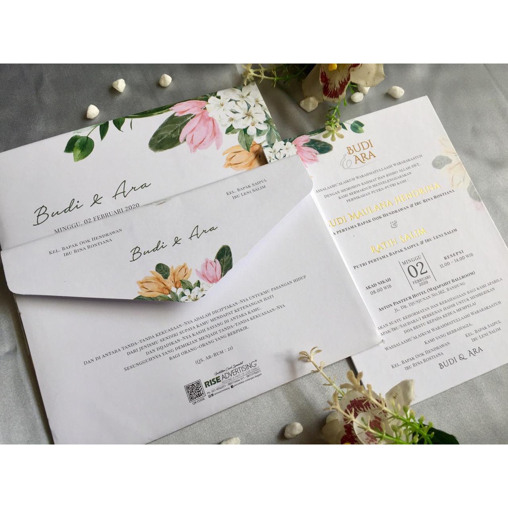 Wedding Invitation Hard Cover Single Board