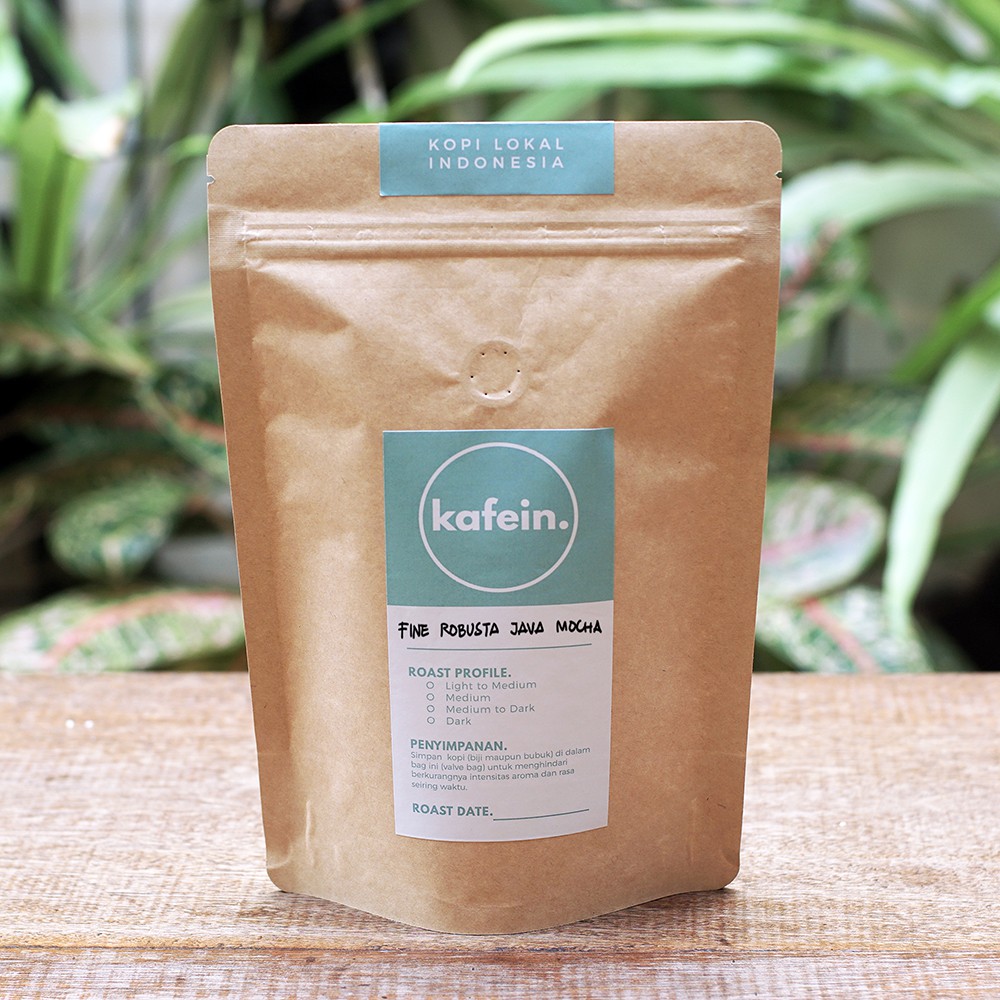 Kopi Fine Robusta Java Mocha 250 Gram ( Biji / Bubuk ) Kafein Specialty Coffee