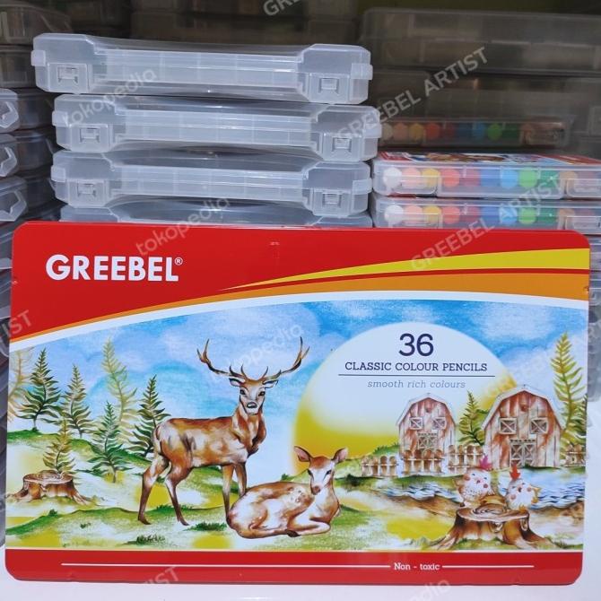 

(BISA COD) Greebel Pensil Warna Classic Tin Case 36 Warna TERLENGKAP Kode 421