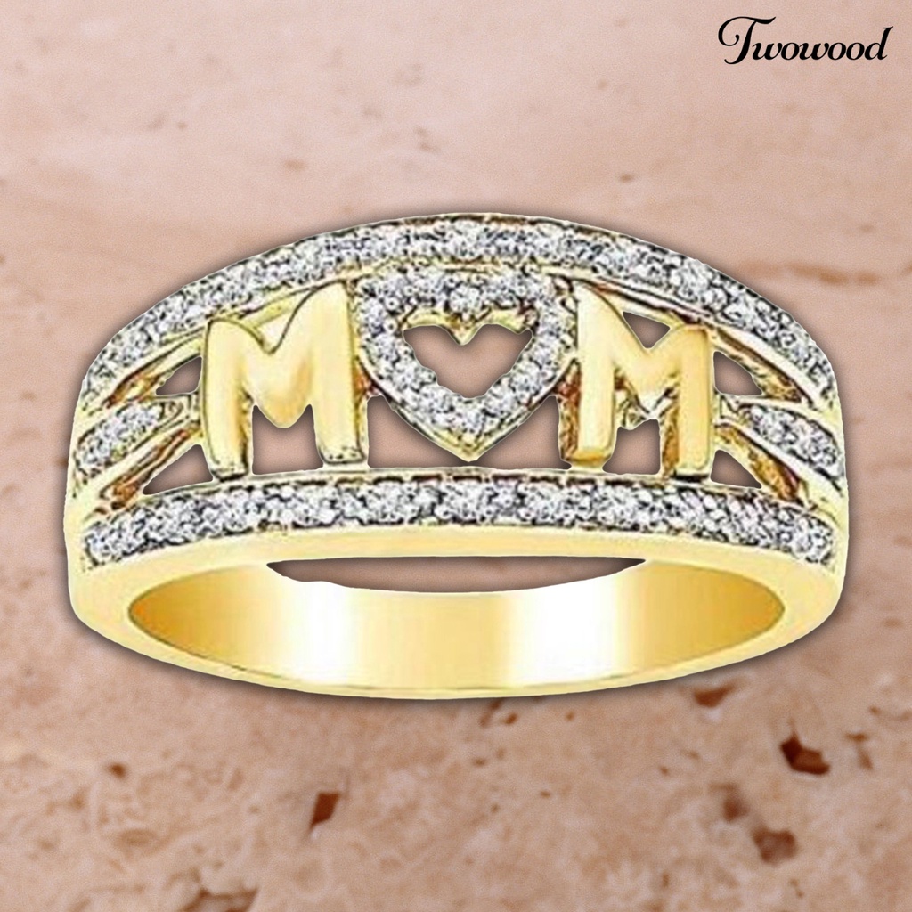 Cincin Berlian Imitasi Bahan Alloy Stainless Untuk Wanita