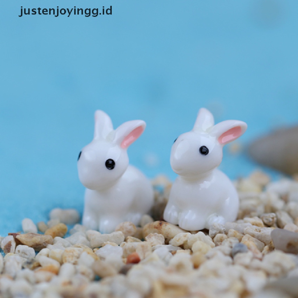 2pcs / Set Miniatur Kelinci Untuk Dekorasi Taman Mini / Fairy Garden