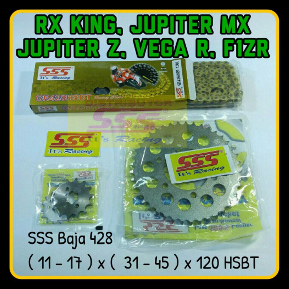 GEARSET / GIRSET / GEAR SET/ GIR SET SSS RX KING / F1ZR / JUPITER MX