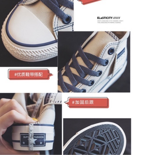 SW76 Sepatu Sneakers Kanvas Tali Wanita Import Korea