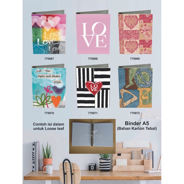 

Binder A5 / Binder Note A5 / Love / Set 3016