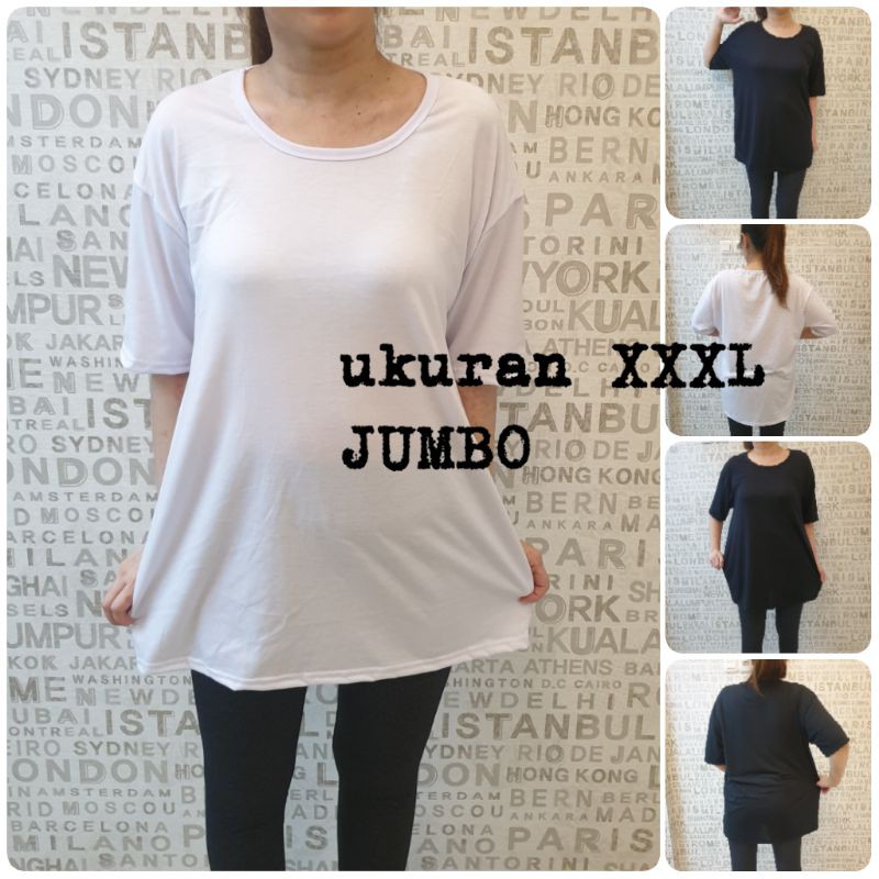 jumbo XXXL spandek kaos manset tgn panjang