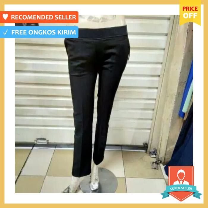 Celana Bahan Karet Pinggang.Celana Kantor Wanita