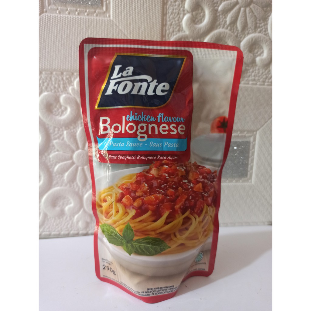 

Saus Bolognese pasta spaghetti Lafonte 190gr chicken flavour