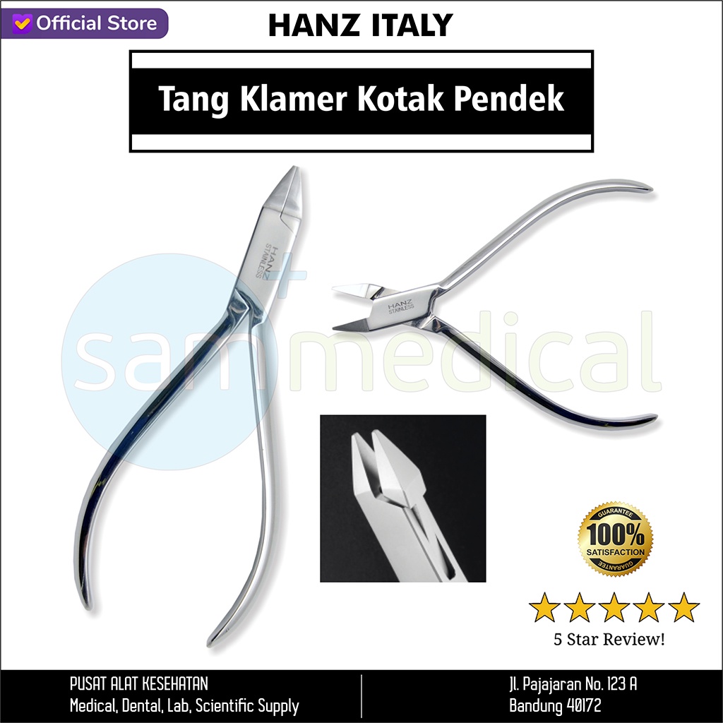 Hanz Italy Tang Klamer Dental - Tang Orthodontic Kotak Pendek