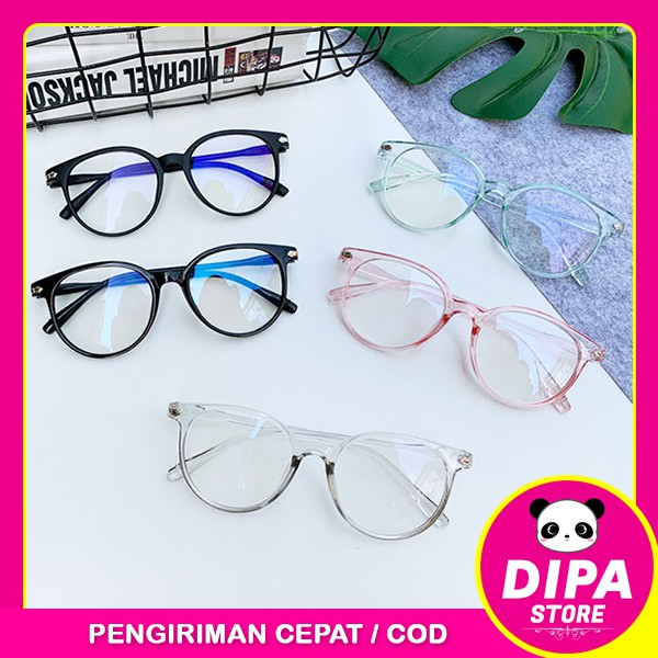 Kacamata Anti Radiasi Lensa Transparan Wanita Pria Frame Ringan / Sunglasses Import Korea / TS-19