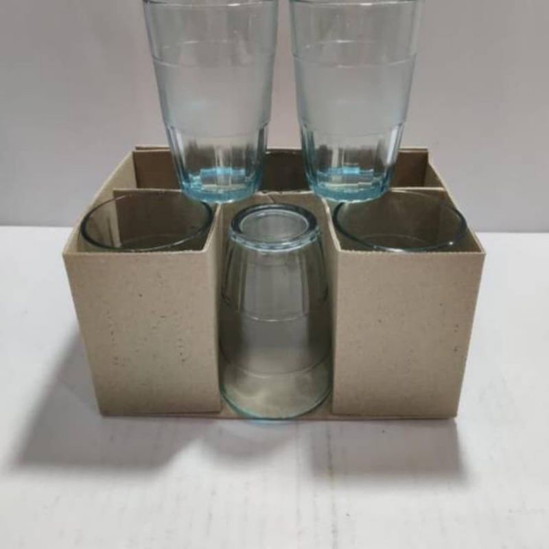 Gelas minum/Gelas kopi/Gelas polos merk Kedaung isi 6pcs