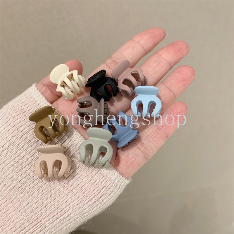 10pcs / Kotak Jepit Rambut Baret Mini Warna Matte Untuk Wanita