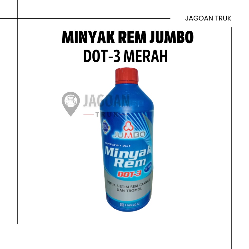 Minyak Rem Jumbo Besar Dot 3 Merah 1000 ML 1 Liter 1L Dot3 Red