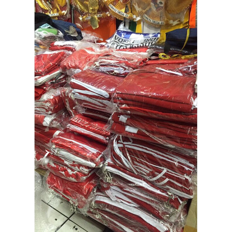 Bendera merah putih sanwos bendera upacara bahan katun sanwos 2x3