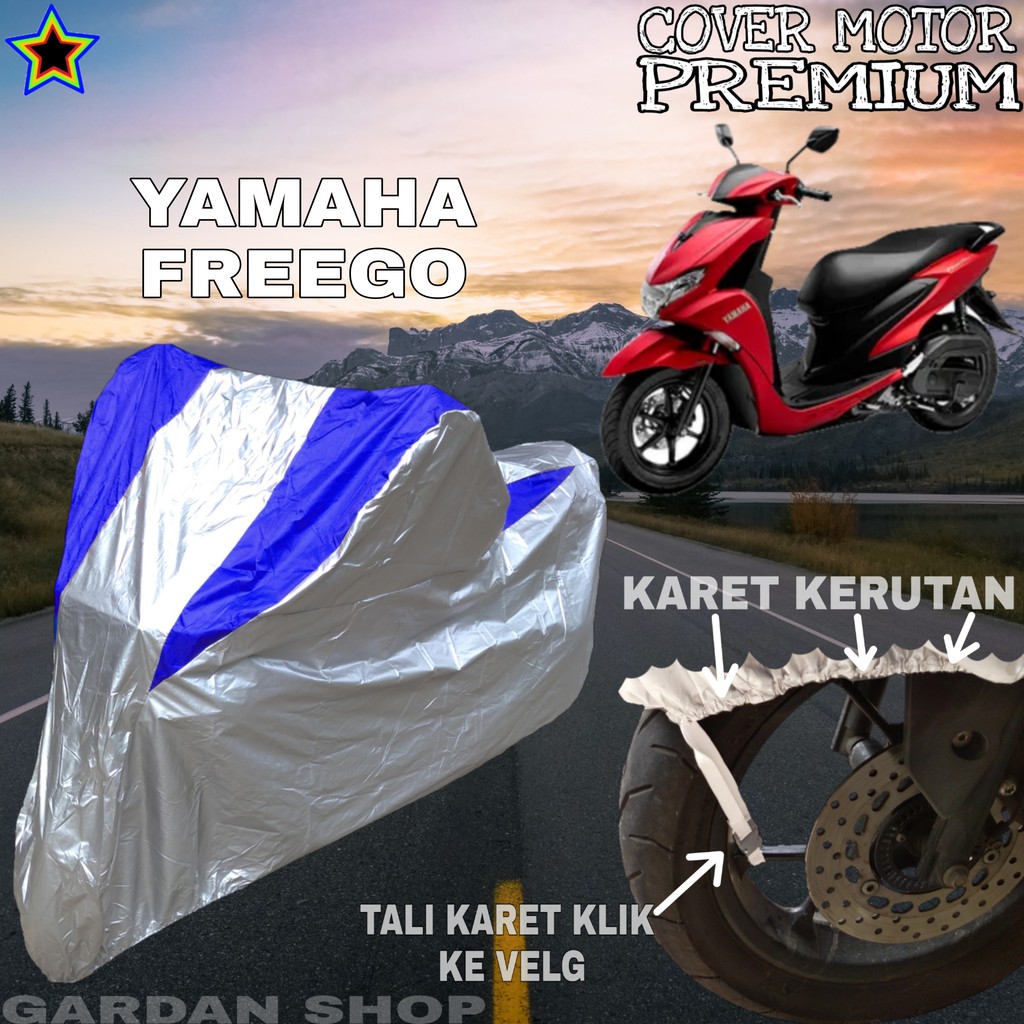 Sarung Motor YAMAHA FREEGO Silver BIRU Body Cover Penutup Motor Yamaha Freego PREMIUM