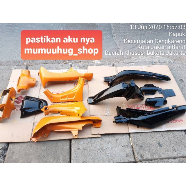 Jual Full Body Satria Lumba Oranye Hitam Asli Sgp Indonesia|Shopee Indonesia