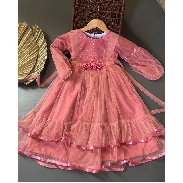 Baju pesta muslim anak / gaun  anak / gaun muslim anak / K3
