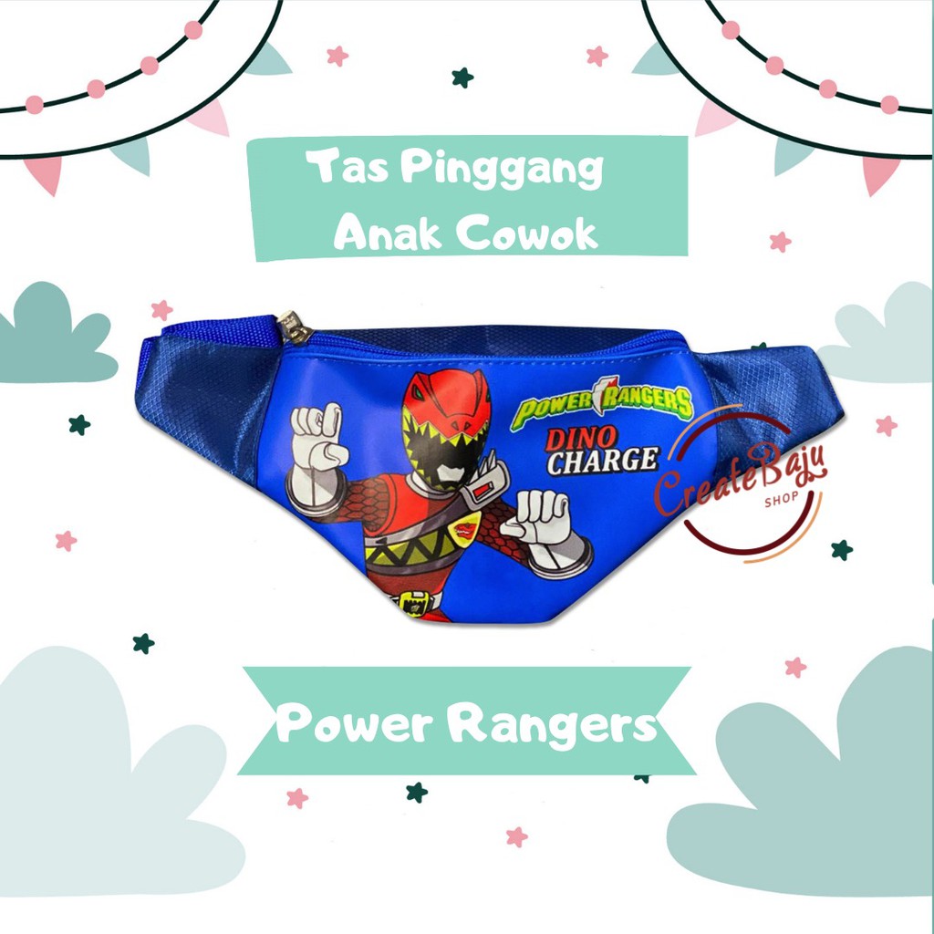 TAS PINGGANG ANAK MURAH POWER RANGER WAIST BAG ANAK TERMURAH