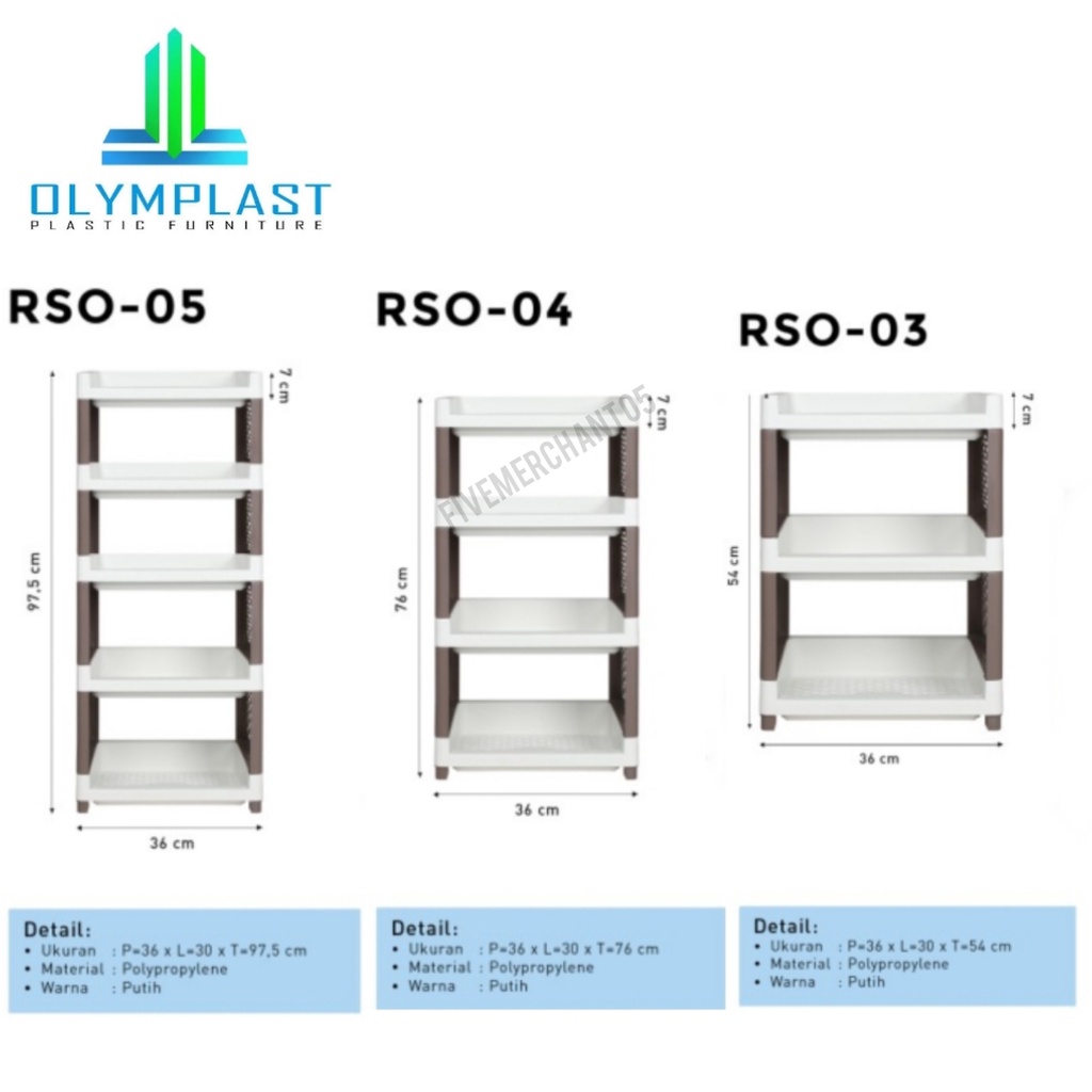 Rak Serbaguna Olymplast RSO 5 Tempat Penyimpanan Serbaguna Olymplast RSO 5 Rak 5 Susun Rak Susun 5