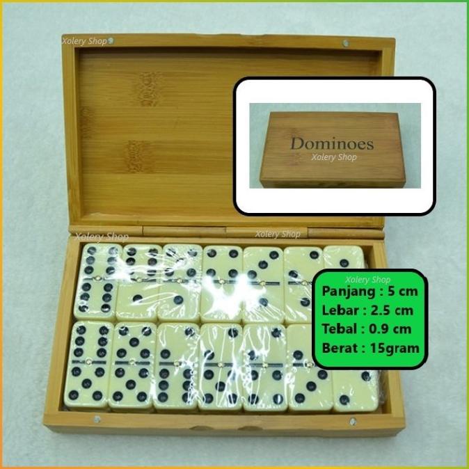 Terlaris Batu Domino Pro Box Kayu Tebal Panjang 5Cm Lebar 2.5Cm Tebal 0.9Cm