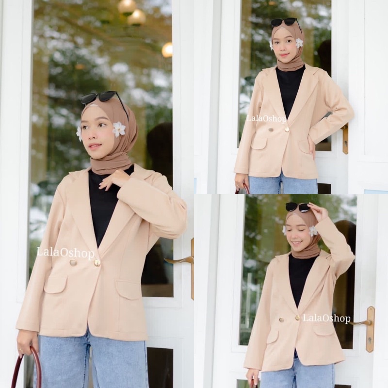 Bianca Blazer Premium Tebal | Outer Hangout Casual Formal Office | Blazer kampus tebal |