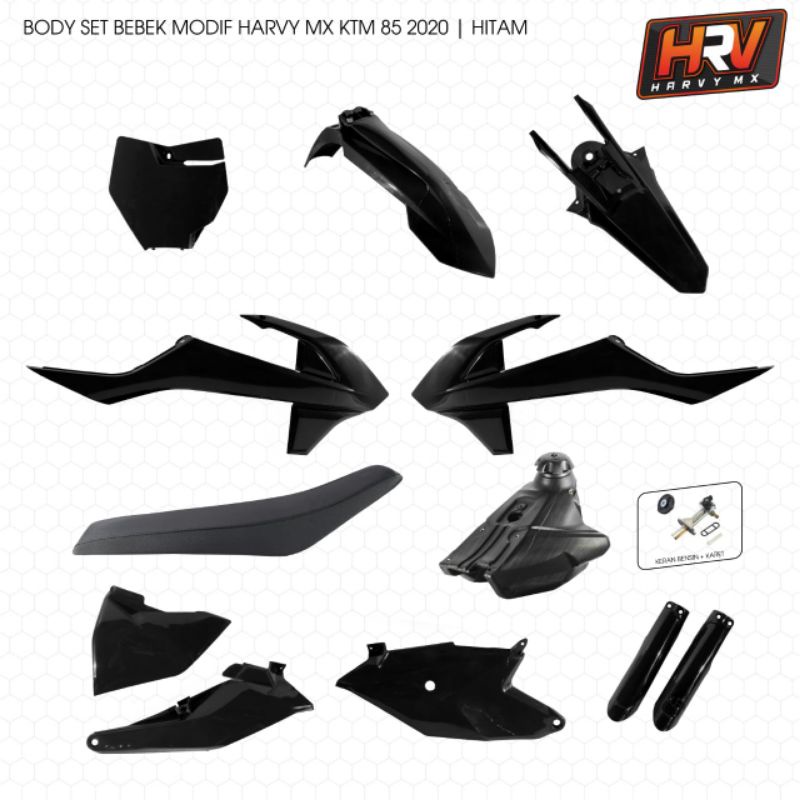 Body Full Set KTM 85 2020 Trail Costum GTX Gasstrack Bebek Standar HRV HARVY
