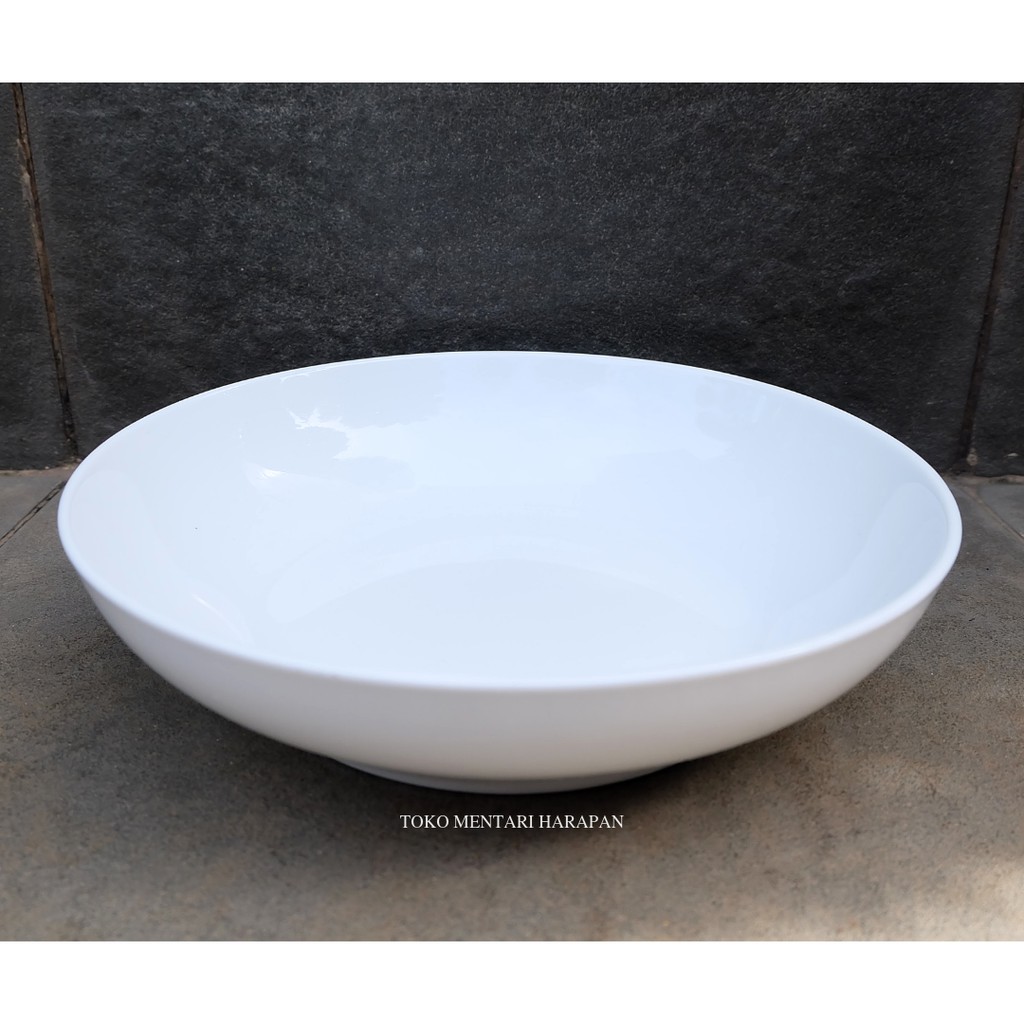 6 pcs Mangkok Keramik Putih Pasta Bowl Porcelain 20.5cm
