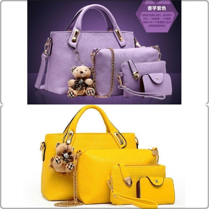 PROMO Tas Import, Tas Wanita, Tas Branded, Tas Pesta, Prada Look Like 4 In 1 TERLARIS