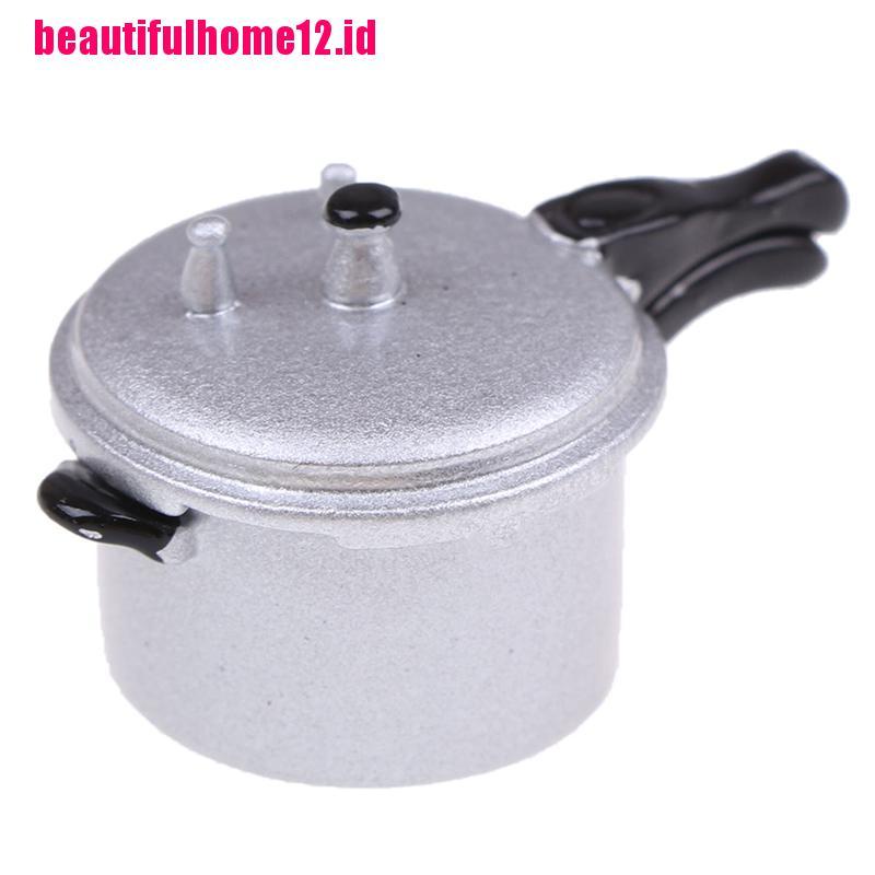 【beautifulhome12.id】Cooking Utensil Pressure Cooker Kitchen Tools 1:12 Scale Dollhouse Miniature