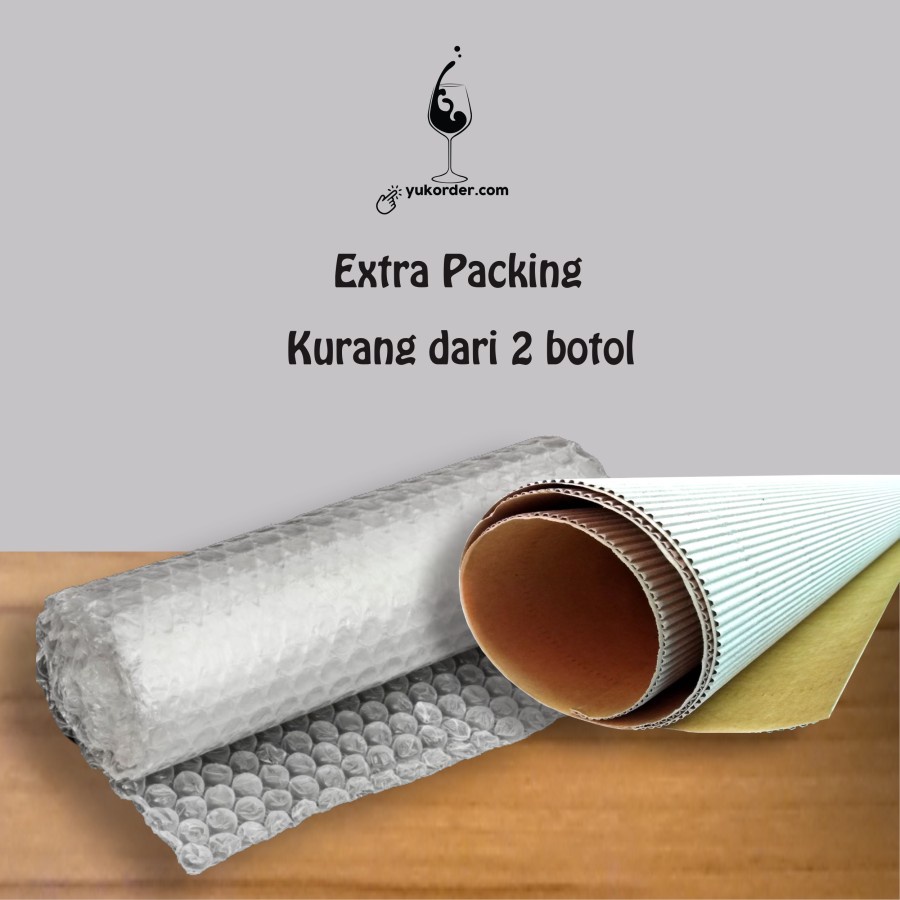 

Packing Extra Kardus + Bubble Wrap 1-2 botol