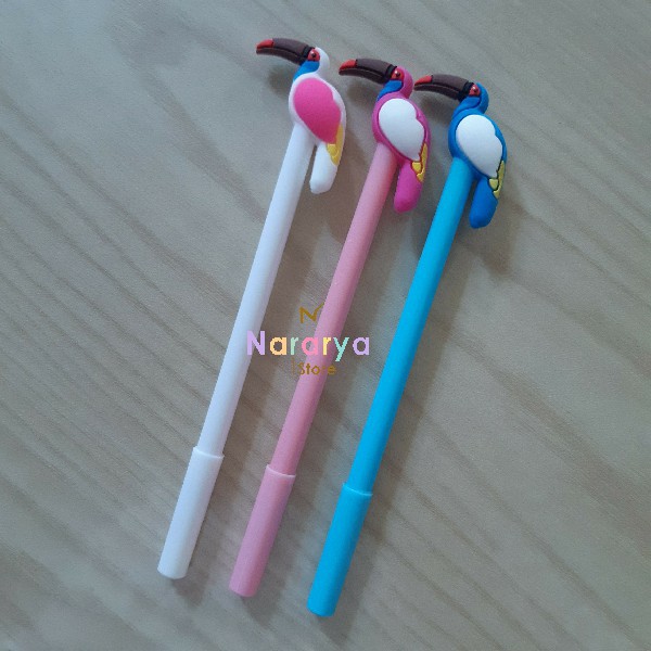 

2x Gel Pen Burung Tucan / Gel Pen Karakter / Gel Pen Lucu / Pulpen Lucu / Alat Tulis Sekolah