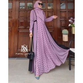 MARWAH & HASANAH SETT JILBAB POLKA ORIGINAL MONA SYARI'I BY ME
