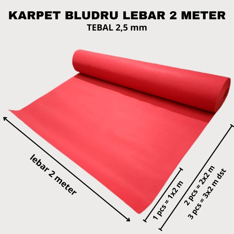 Karpet Bludru Polos [METERAN] Lebar 200cm, AVANZA 1x2 Meter All Colour-1