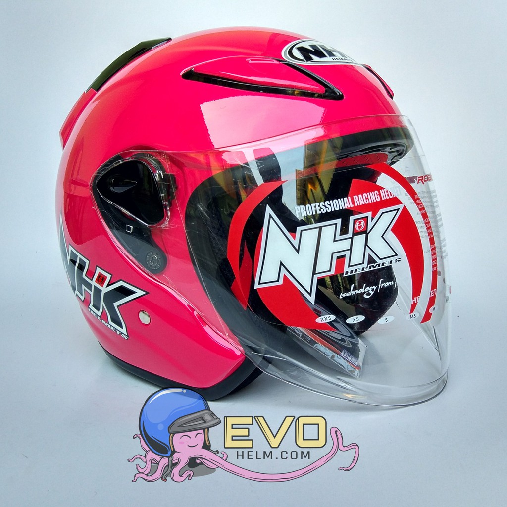 NHK R6 SOLID Half Face - Single Visor MAGENTA