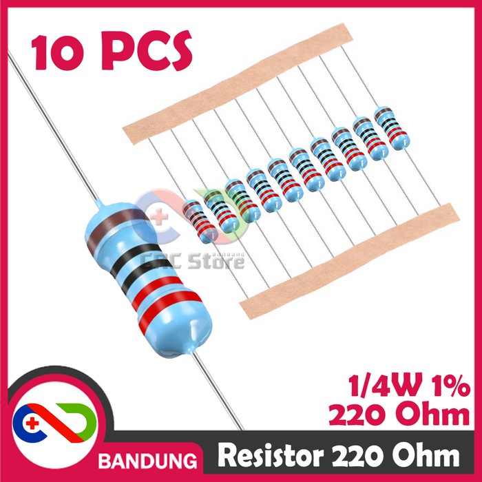 10X RESISTOR 220OHM 220R 220 1/4W 1% METAL FILM