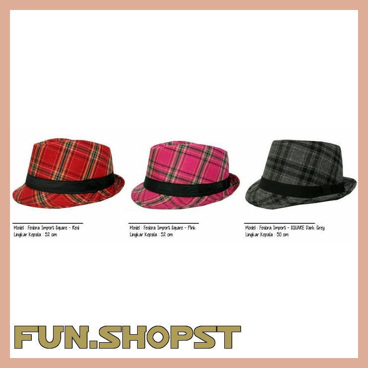 FEDORA HAT ANAK IMPORT - PINK